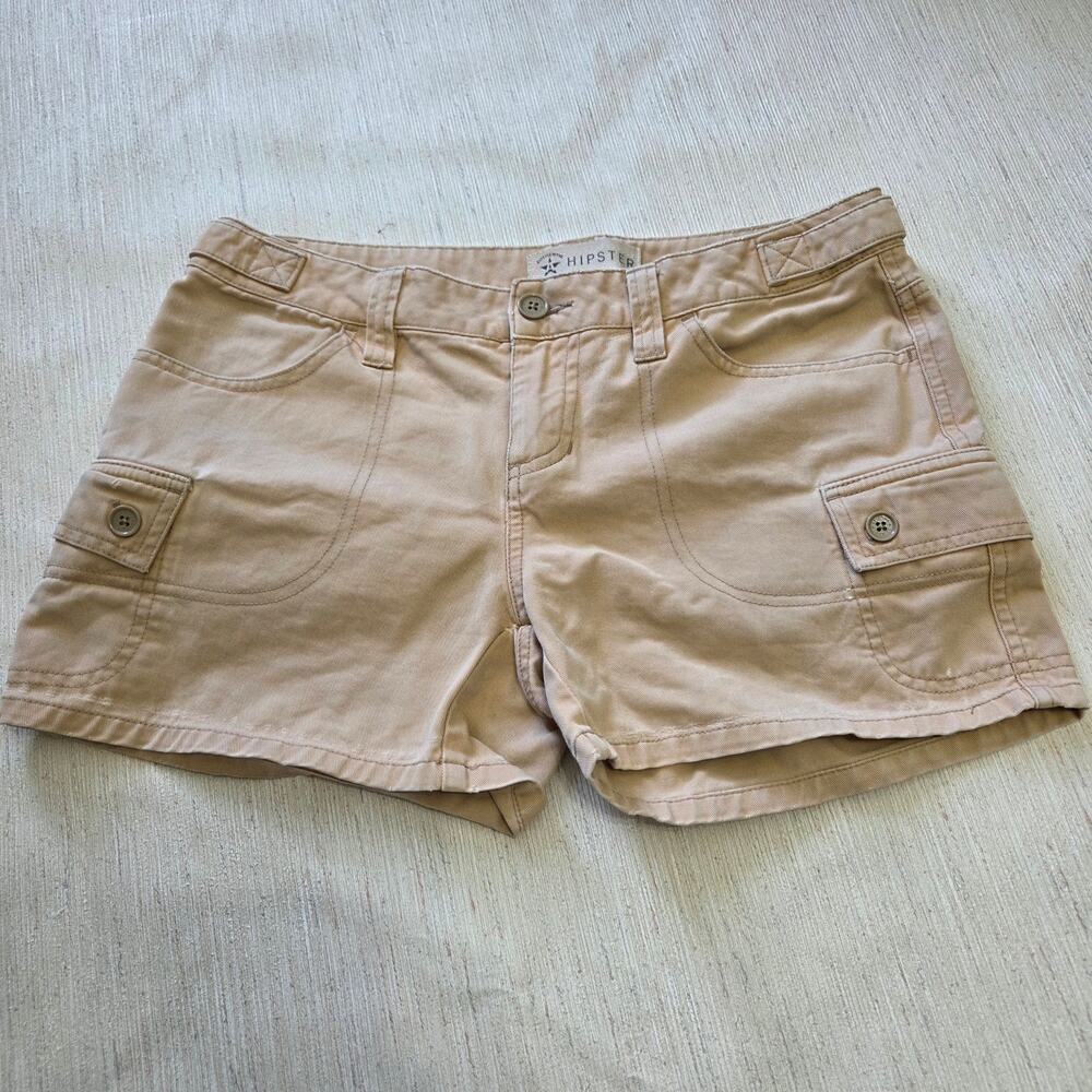 Hipster Tan jean/casual shorts with 6 pockets woman's size 3